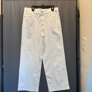 Banana Republic Womams Relaxed White Jeans